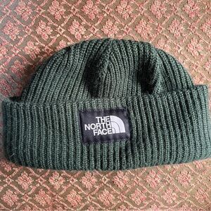 The North Face Dark Green Ribbed Beanie